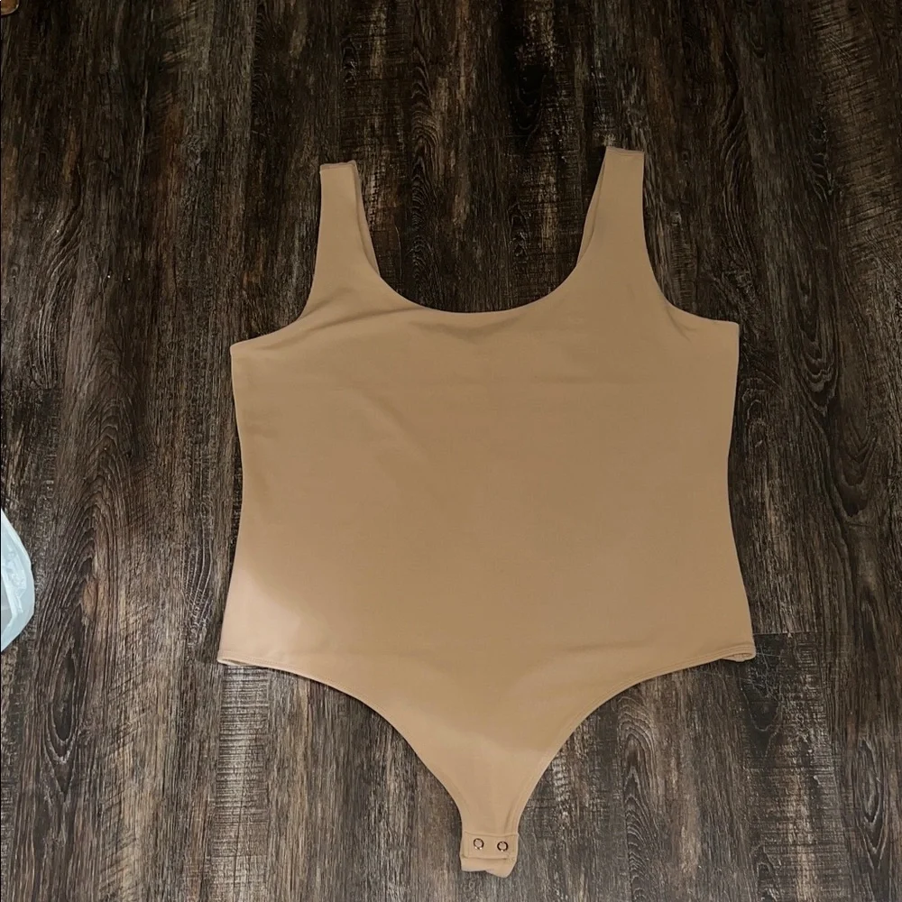 Express Beige Sleeveless Bodysuit - Picture 2 of 4